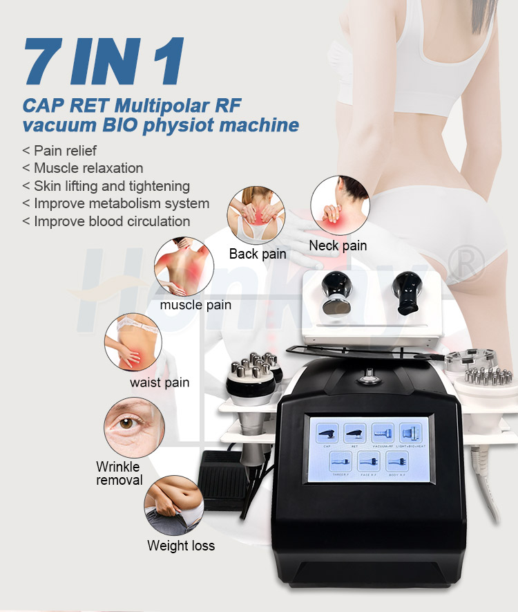 7 In1 Tecar CET RET Physiotherapy Machine