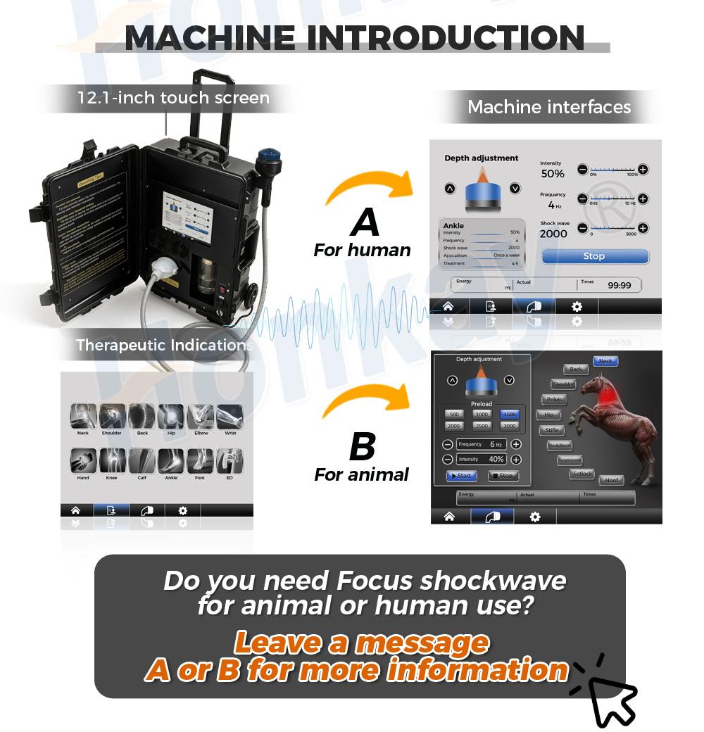 Trolley‑Case Focused Shockwave Therapy device