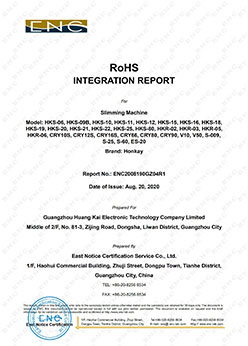 slimming machine RoHS test report