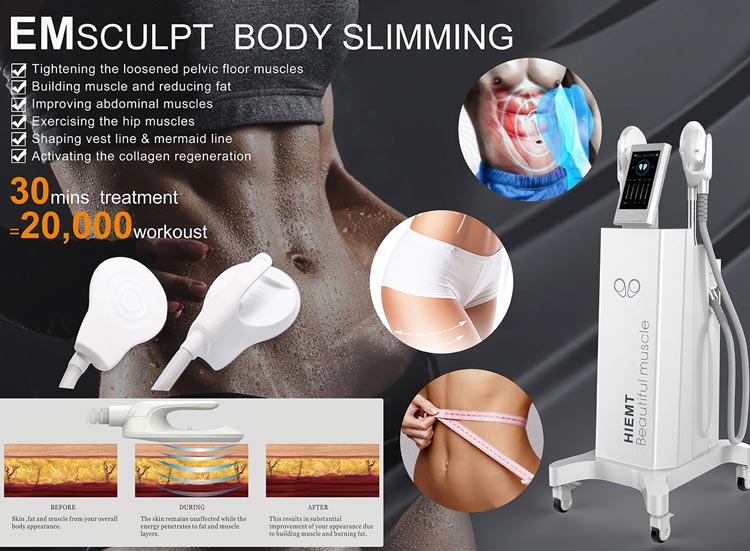 muscle build fat reduction emsculpt machine