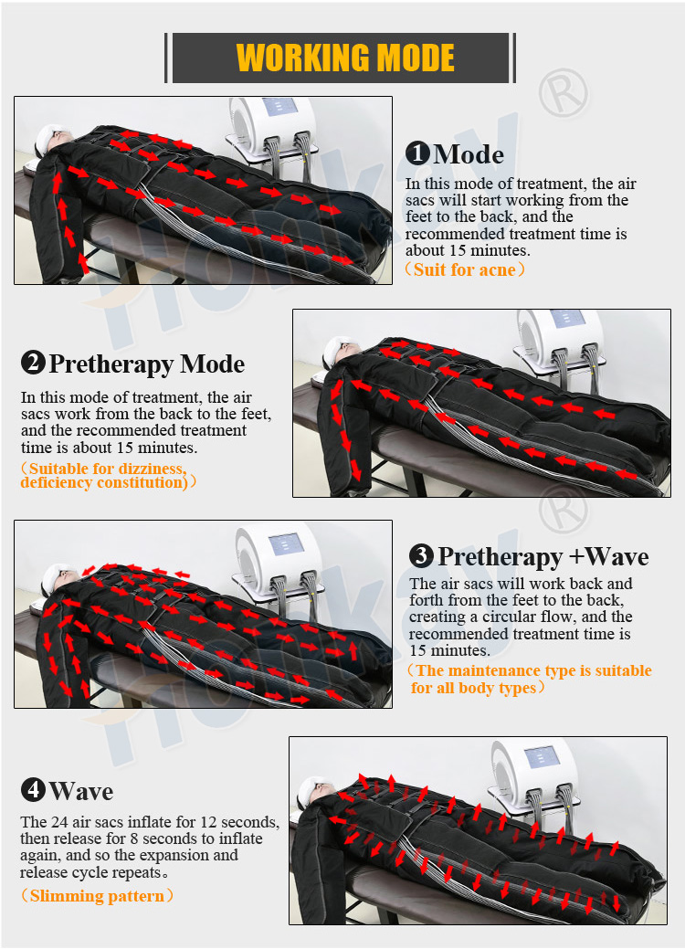 black pressotherapy slimming machine