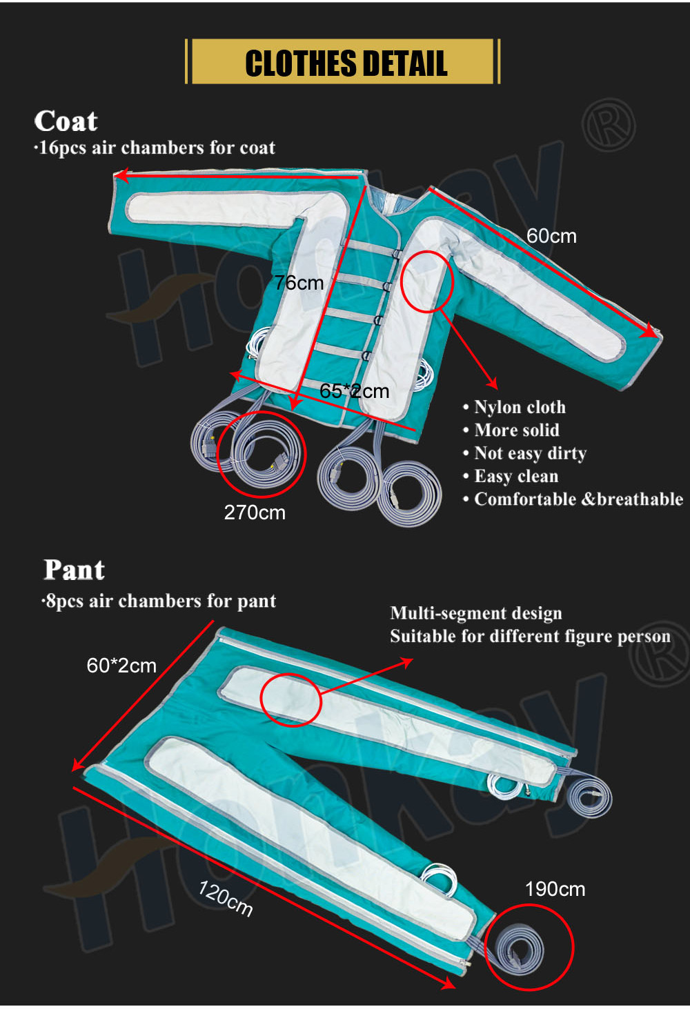 dual control Pressotherapy equipment